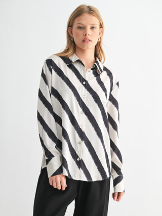 City Stripes Shirt - White Black