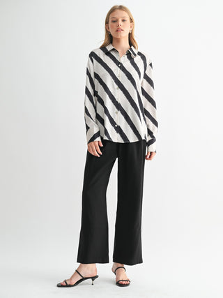 City Stripes Shirt - White Black