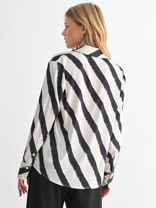 City Stripes Shirt - White Black