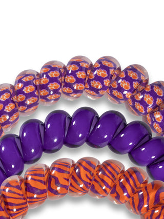 Teleties Spiral Hair Ties - Clemson
