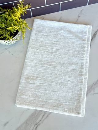 Clover Pair Tea Towel - White