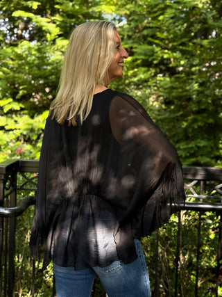 Cobblestone Valeria Silk Blouse - Black