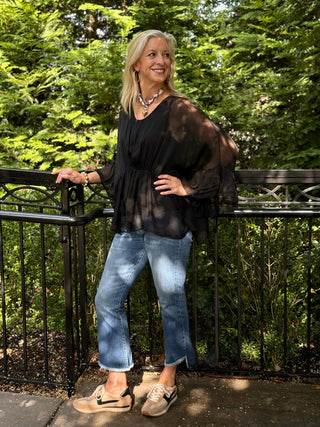 Cobblestone Valeria Silk Blouse - Black