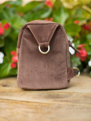 Go to Sling Bag - Cocoa Brown Velvet