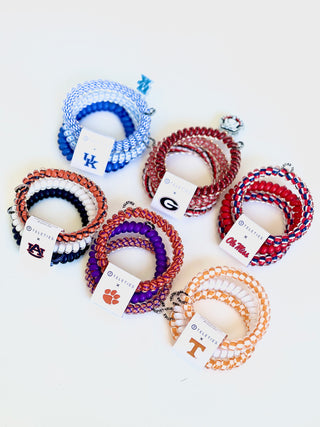 Teleties Spiral Hair Ties - Clemson