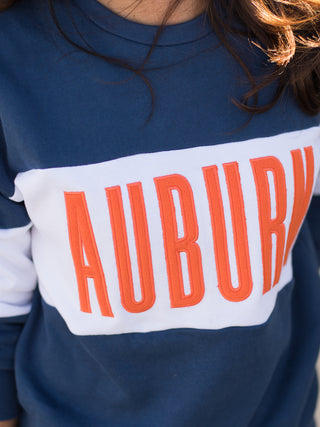 Color Block Sweatshirt Auburn - Navy
