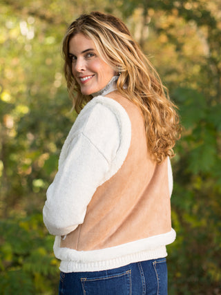 Come My Way Suede Sherpa Vest
