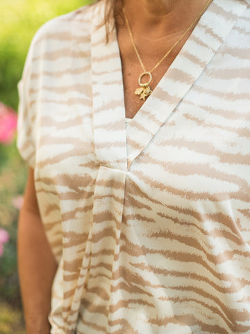 Concrete Jungle Blouse - Latte