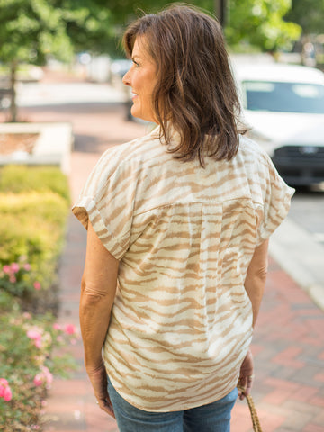 Concrete Jungle Blouse - Latte