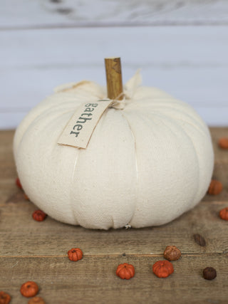 Sweet Sayings Plush Pumpkin - Cream