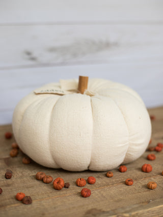 Sweet Sayings Plush Pumpkin - Cream