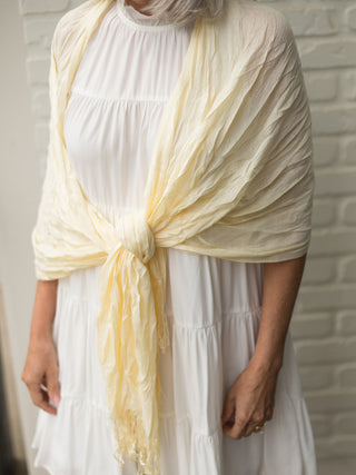 Crinkle in Time Scarf - Ivory