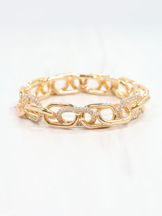 Currie Link Stretch Bracelet - Gold