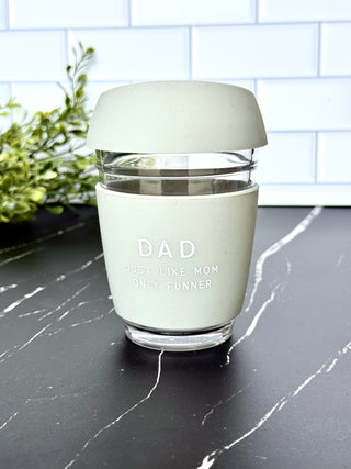 Dad Coffee Glass - Gray