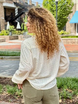 Dear John Alberta Top - Whitecap Gray