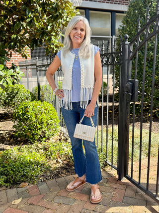Dear John Cheyenne Vest - White