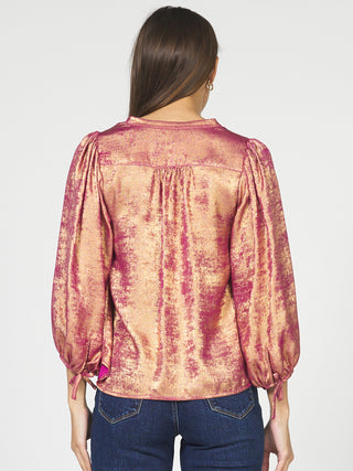 Dear John Margot Top - Beaujolais Gold