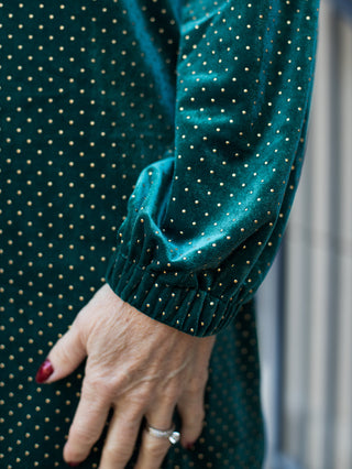Dear John Monroe Velvet Dress - Rain Forest Green