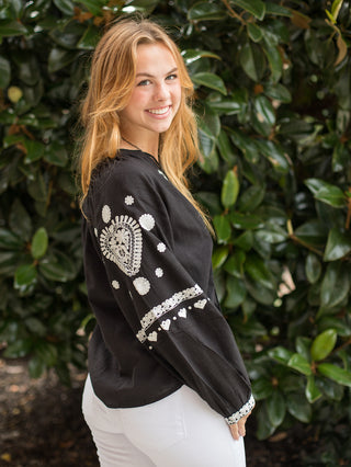 Dear John Natalia Embroidered Blouse