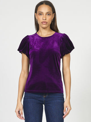 Dear John Vanessia Velvet Top - Fig