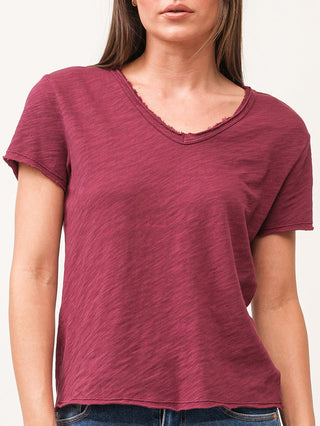 Dear John Vanya Slub Tee - Pomegranate