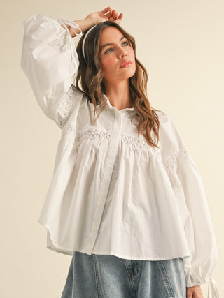 The Poet Blouse - Ivory