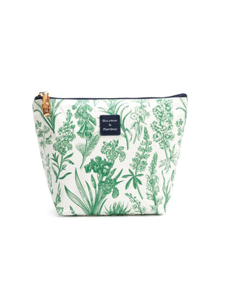 a vibrant green fern canvas coated travel bag for essentials
