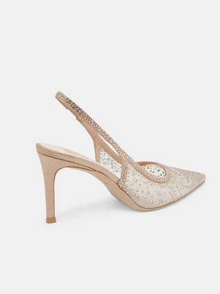 Dolce Vita Kaye Heels - Gold Mesh