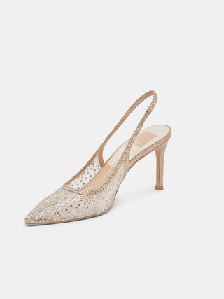 Dolce Vita Kaye Heels - Gold Mesh