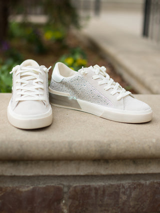 Dolce Vita Zina Crystal Sneakers - Ivory Suede