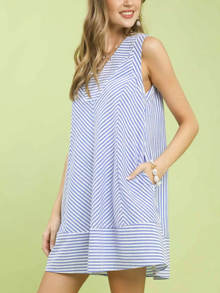 Breezy Bleu Mini Dress - Blue