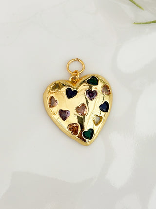 Duchess Heart Charm - Multi/Gold