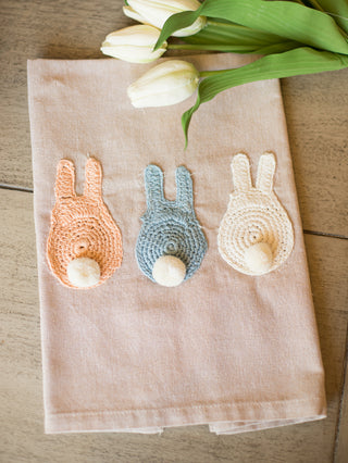 Easter Crochet Towel - Bunny Tails