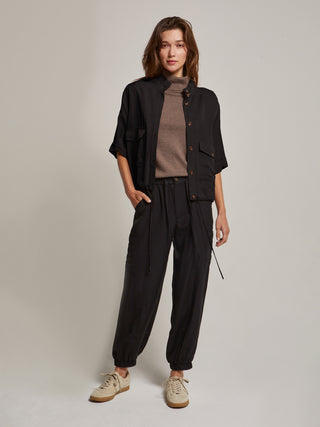 Eden Jacket Top - Black