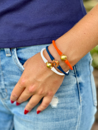 Enamel Bali Bracelet - Auburn Navy