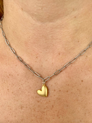 Eternal Love Heart Necklace - Silver