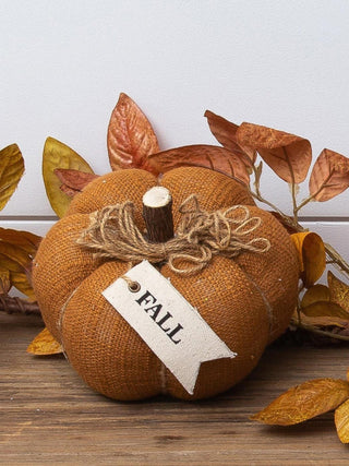 Harvest Fabric Fall Pumpkin - Rust