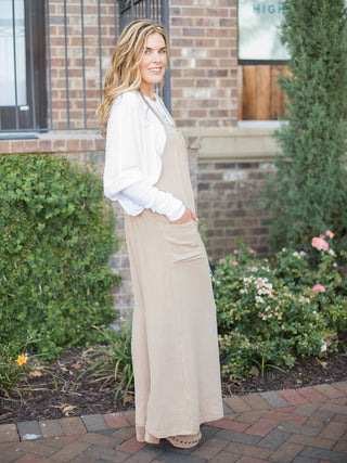 Fae Meadow Jumpsuit - Taupe