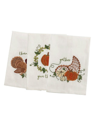 Fall Velvet Towel - White