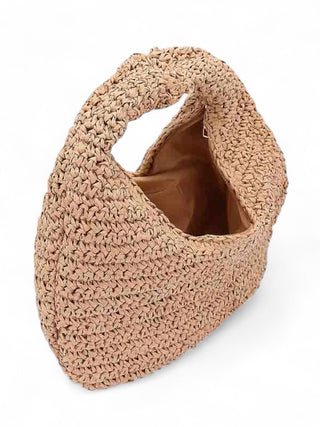 Golden Hour Straw Hobo Bag