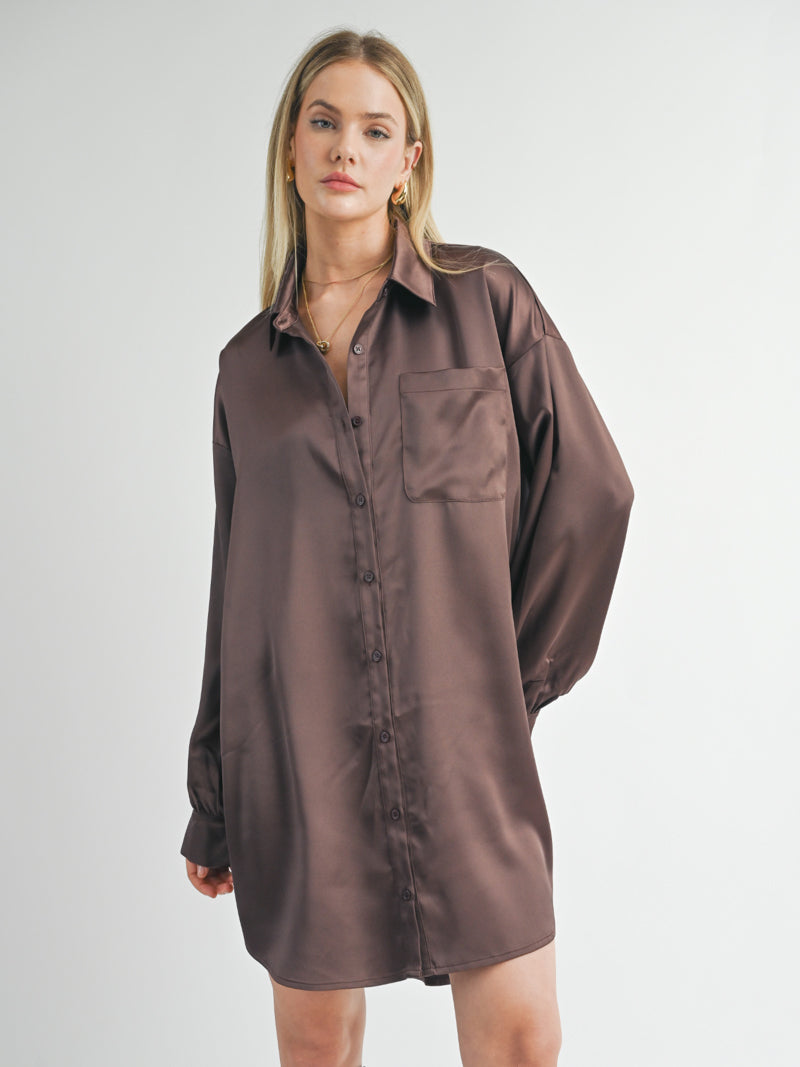 Oversized shirt dress online