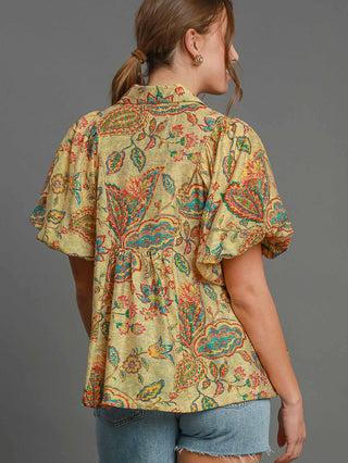 Floral Paisley Daydream Top - Honey Mix