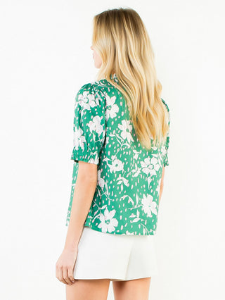 Flora Vines Top - Green