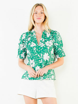 Flora Vines Top - Green