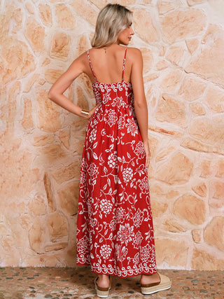 Love In Full Bloom Maxi Dress - Red
