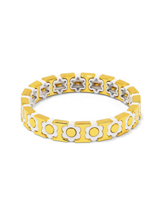 Flower Stretch Bracelet - White