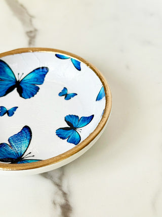 Flutter Catch Jewelry Dish - Blue Butterflies