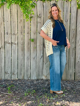 Flutter Open Knit Cardigan - Ivory