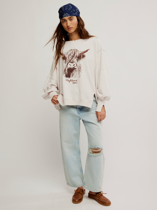 Free People Camden Shirt - Highland Cow