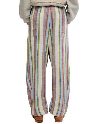 Free People Chambers Laid Back Stripe Pant - Ivory Combo